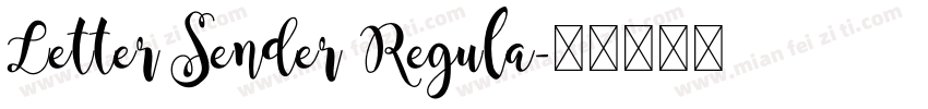Letter Sender Regula字体转换